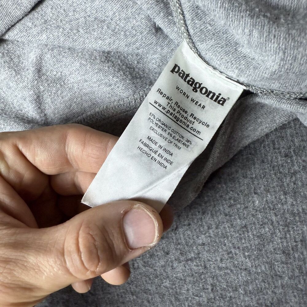 Patagonia Pastel P-6 Label Ahnya Crew Sweatshirt Gray sz XL Organic EUC Gray - Picture 6 of 9